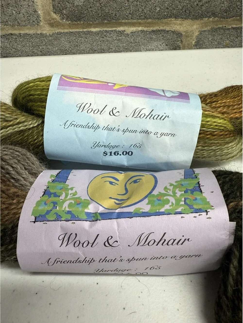 Kiparoo Farm Morning/Evening Myst Wool/Mohair Yarn Multicolor 2 Skein Lot